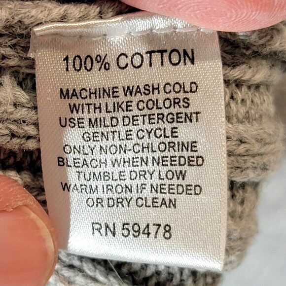 Sebastian Cooper Mens Quarter Zip Sweater Large Pullover Mock Neck Gray - Picture 9 of 11